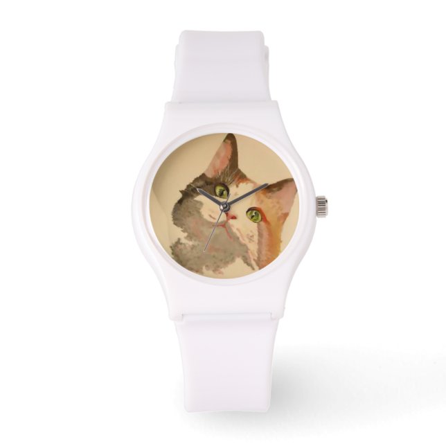 I'm All Ears: Calico Cat Portrait Watch (Front)