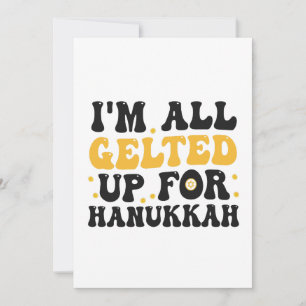 I'm all Gelted Up For Hanukkah Funny Gelt Chanukah Invitation