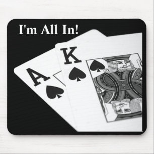 I'm All In! Texas Hold 'Em Poker Mousepad