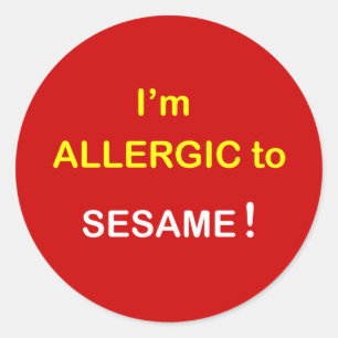 I'm Allergic - SESAME. Classic Round Sticker