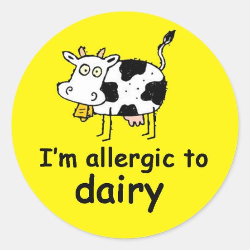 Image of I'm allergic to dairy cow sticker