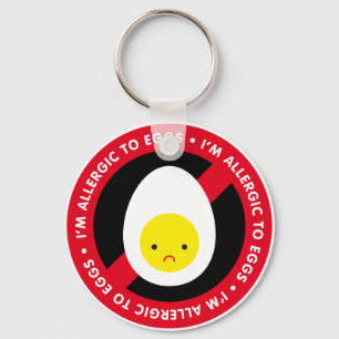 I'm allergic to eggs! key ring