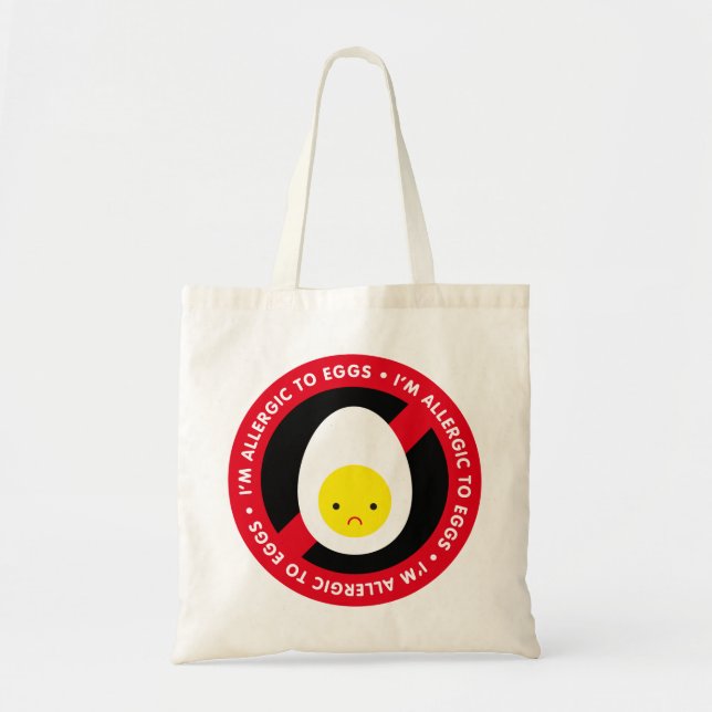I'm allergic to eggs! tote bag (Front)