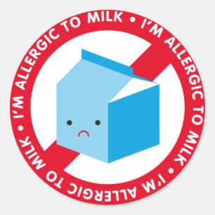 I'm allergic to milk! classic round sticker