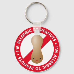 I'm allergic to peanuts! Peanut allergy Key Ring