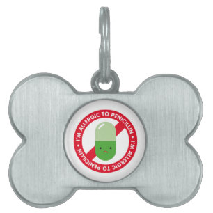 I'm allergic to penicillin! Penicillin allergy Pet ID Tag