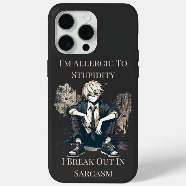 I'm Allergic To Stupidity I Breakout in Sarcasm Case-Mate iPhone Case (Back)