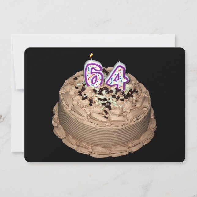 I'm almost 64... Birthday Invitation Card (Front)