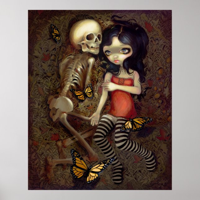 I'm Almost With You ART PRINT skeleton gothic (Front)