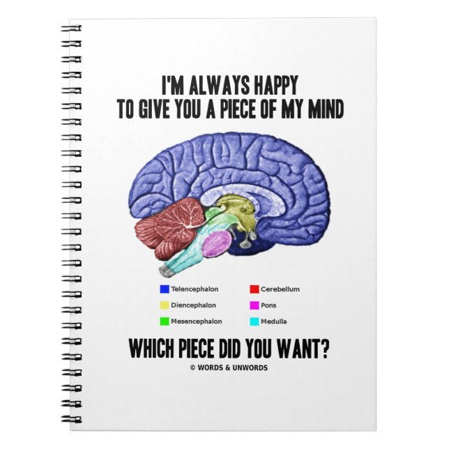 I'm Always Happy To Give You A Piece Of My Mind Notebook (Front)