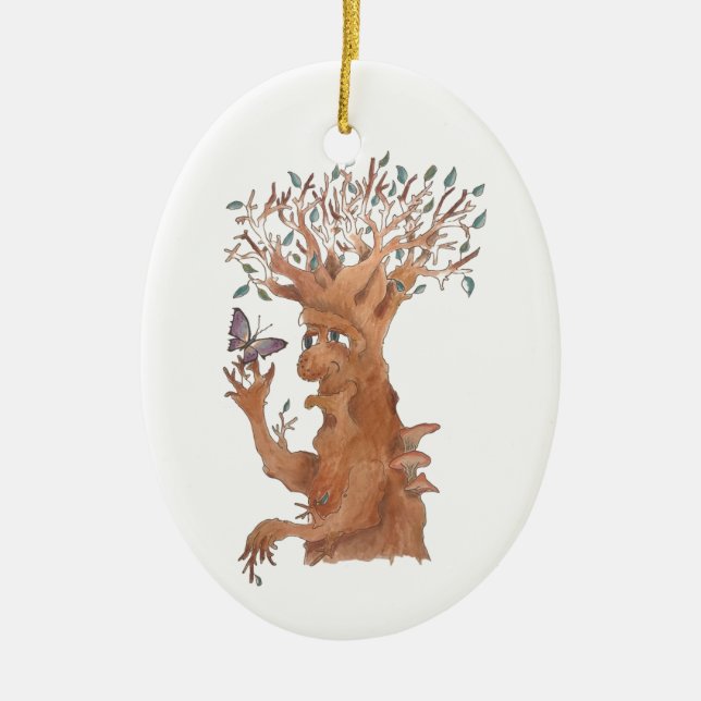 I'm Always Happy to Make a New Friend! Ceramic Tree Decoration (Front)