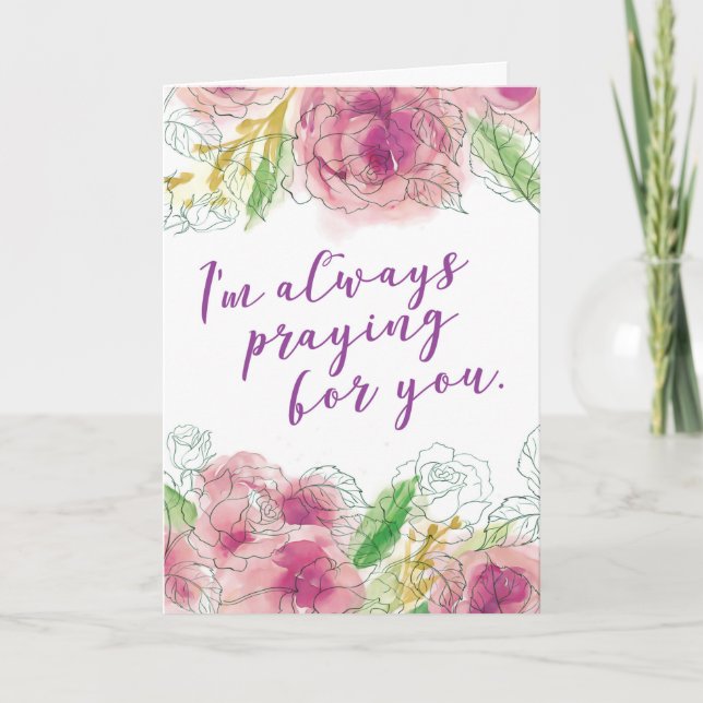 I'm always Praying for You Holiday Card (Front)