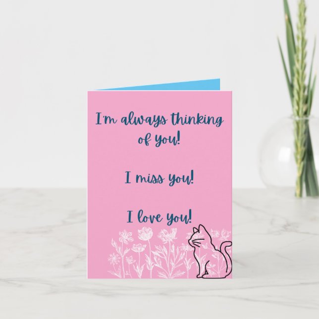 I'm Always Thinking Of You - Folded Greeting Card (Front)