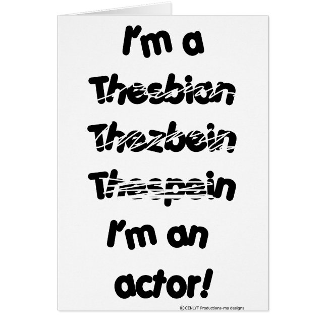 I'm An Actor (For Light Coloured Products) (Front)