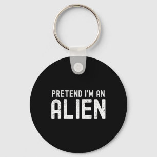 I'm An Alien Funny Lazy Halloween Costume Matching Key Ring