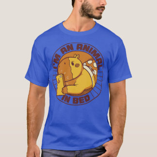 Im an Animal in Bed Capybara by Tobe Fonseca T-Shirt