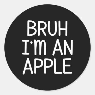 I'm An Apple Funny Lazy Halloween Costume Party  Classic Round Sticker