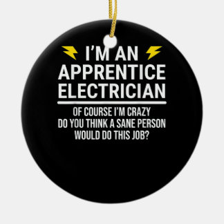 I'm An Apprentice Electrician Ceramic Tree Decoration