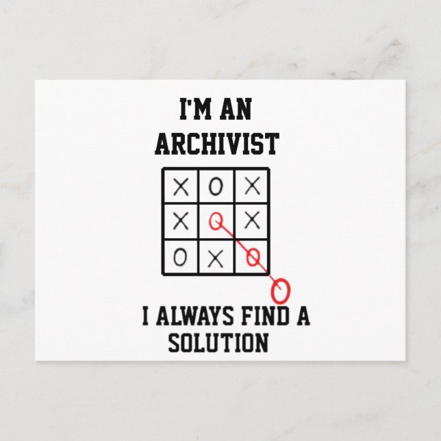 Im An Archivist I Always Find A Solution  Postcard (Front)