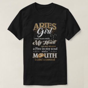 I'm An Aries Girl Lipstick March April Funny Zodia T-Shirt