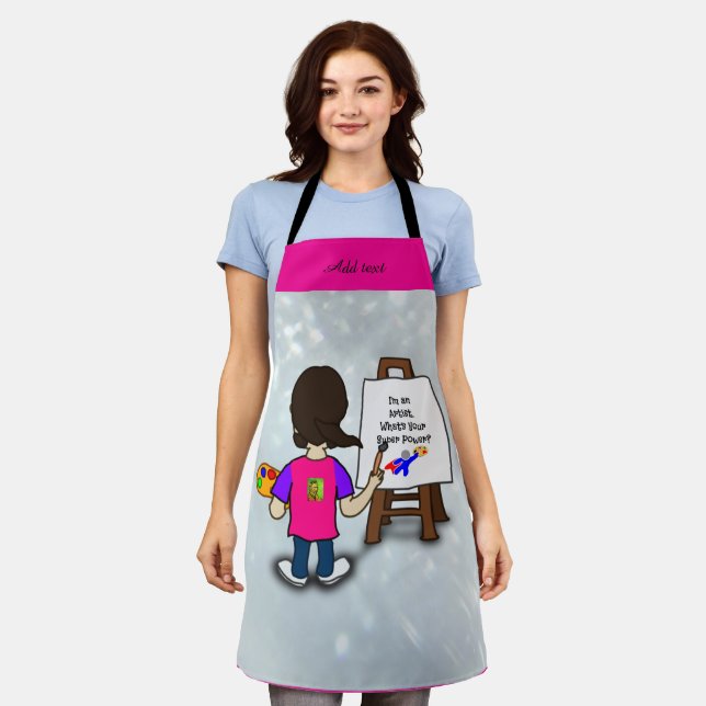 I'm an artist, ADD TEXT,  Apron (Worn)