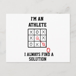Im An Athlete I Always Find A Solution Postcard