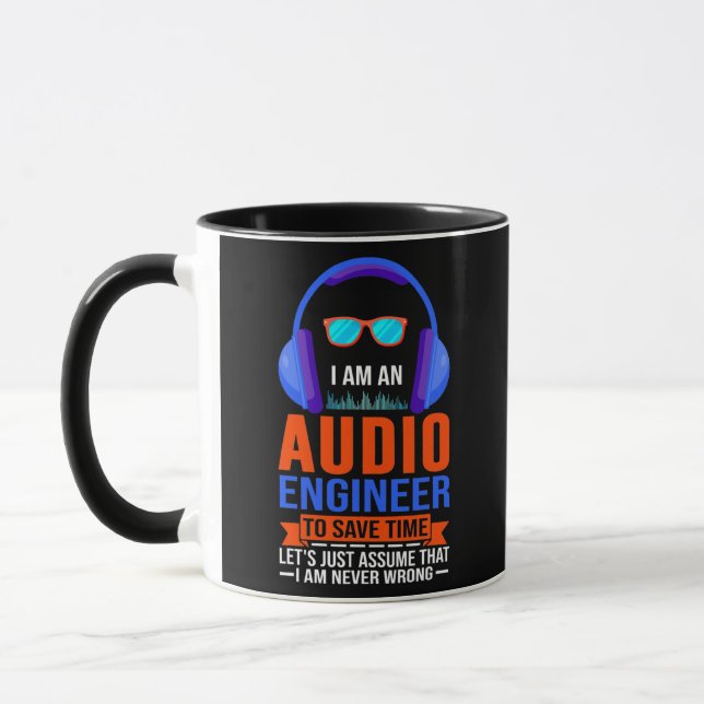 I'm an Audio Engineer Sound Mixer Guy Audio Tech Mug (Left)