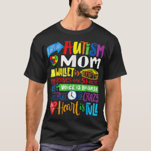 I'm an Autism Mum Wallet Empty Proud Autism Mother T-Shirt