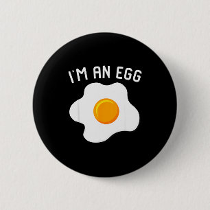I'm An Egg Costume Funny Halloween Present Fried E 6 Cm Round Badge