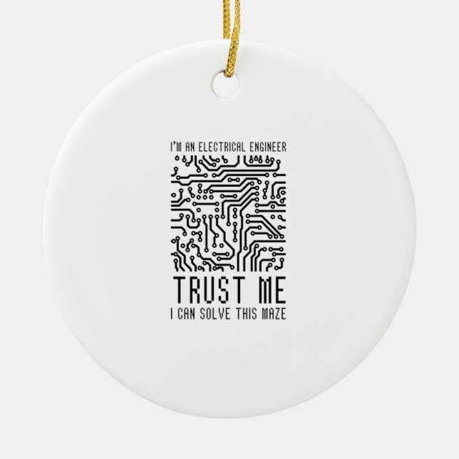 I'M AN ELECTRICAL ENGINEER CERAMIC TREE DECORATION (Front)