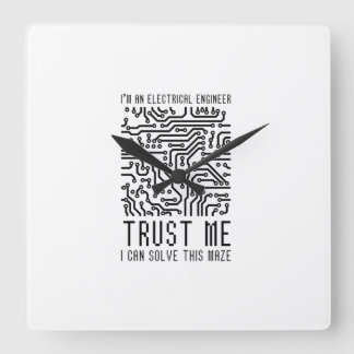 I'M AN ELECTRICAL ENGINEER SQUARE WALL CLOCK