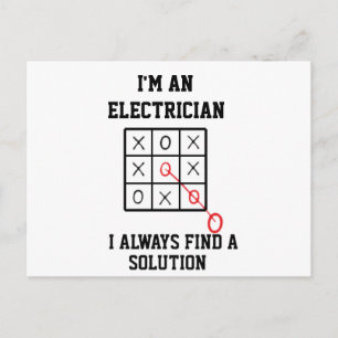 Im An Electrician I Always Find A Solution Postcard