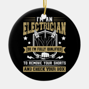 I'm An Electrician I'm Fully Qualified Vintage Ceramic Tree Decoration