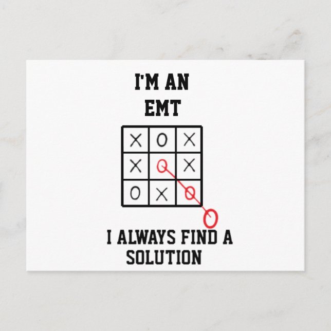 Im An Emt I Always Find A Solution  Postcard (Front)