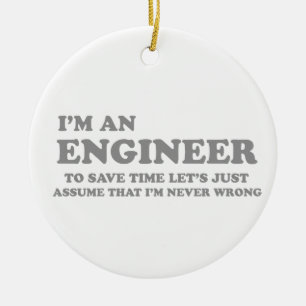 I'm an Engineer Ceramic Tree Decoration