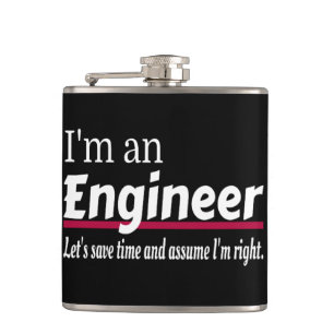 I'm an ENGINEER Funny Novelty Hip Flask