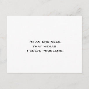 I'm an engineer postcard