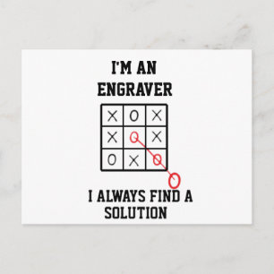 Im An Engraver I Always Find A Solution Postcard