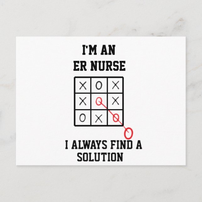 Im An Er Nurse I Always Find A Solution  Postcard (Front)