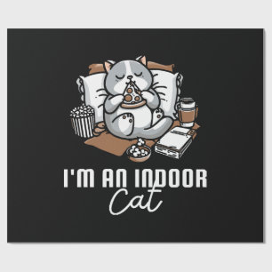 I'm an indoor cat - Introvert cat Wrapping Paper