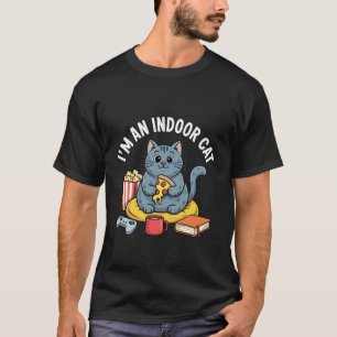 I'm an Indoor Cat Introvert Pizza Popcorn Book Gam T-Shirt