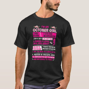 I'M An October Girl I Am An Imperfect Person Loved T-Shirt