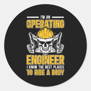 I'M An Operating Engineer Operating Engineering Classic Round Sticker