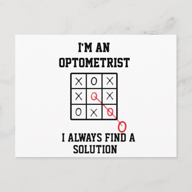 Im An Optometrist I Always Find A Solution   Postcard (Front)