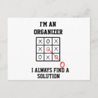 Im An Organiser I Always Find A Solution Postcard