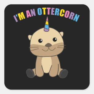 Im an Ottercorn Sweet Otter Unicorn Square Sticker