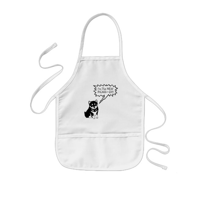 I'm Artist Dog Speech Bubble Kids Apron (Front)