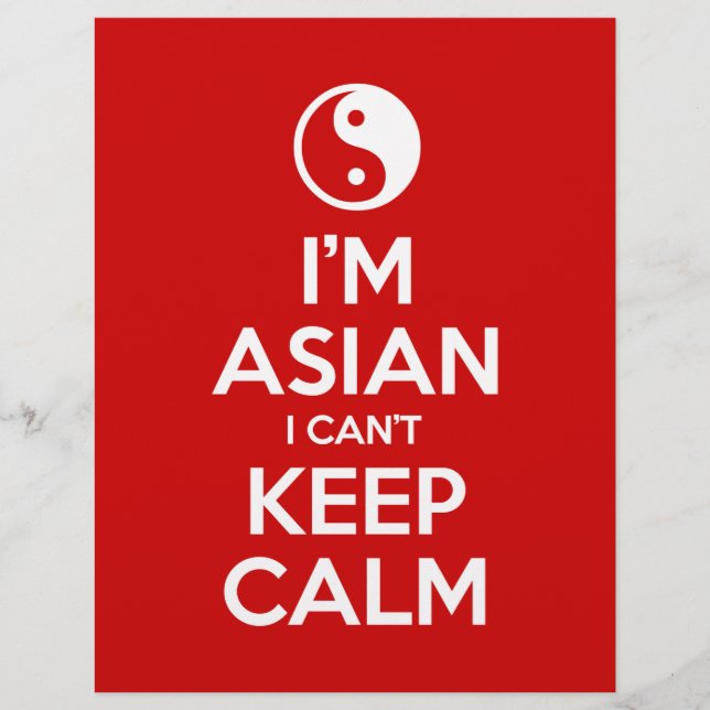 I'm Asian I Can't Keep Calm Flyer (Front)