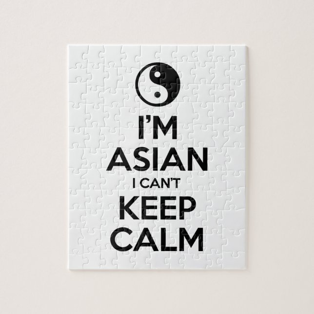 I'm Asian I Can't Keep Calm Jigsaw Puzzle (Vertical)