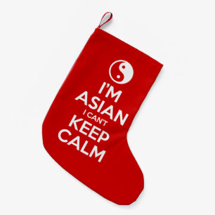 I'm Asian I Can't Keep Calm Small Christmas Stocking